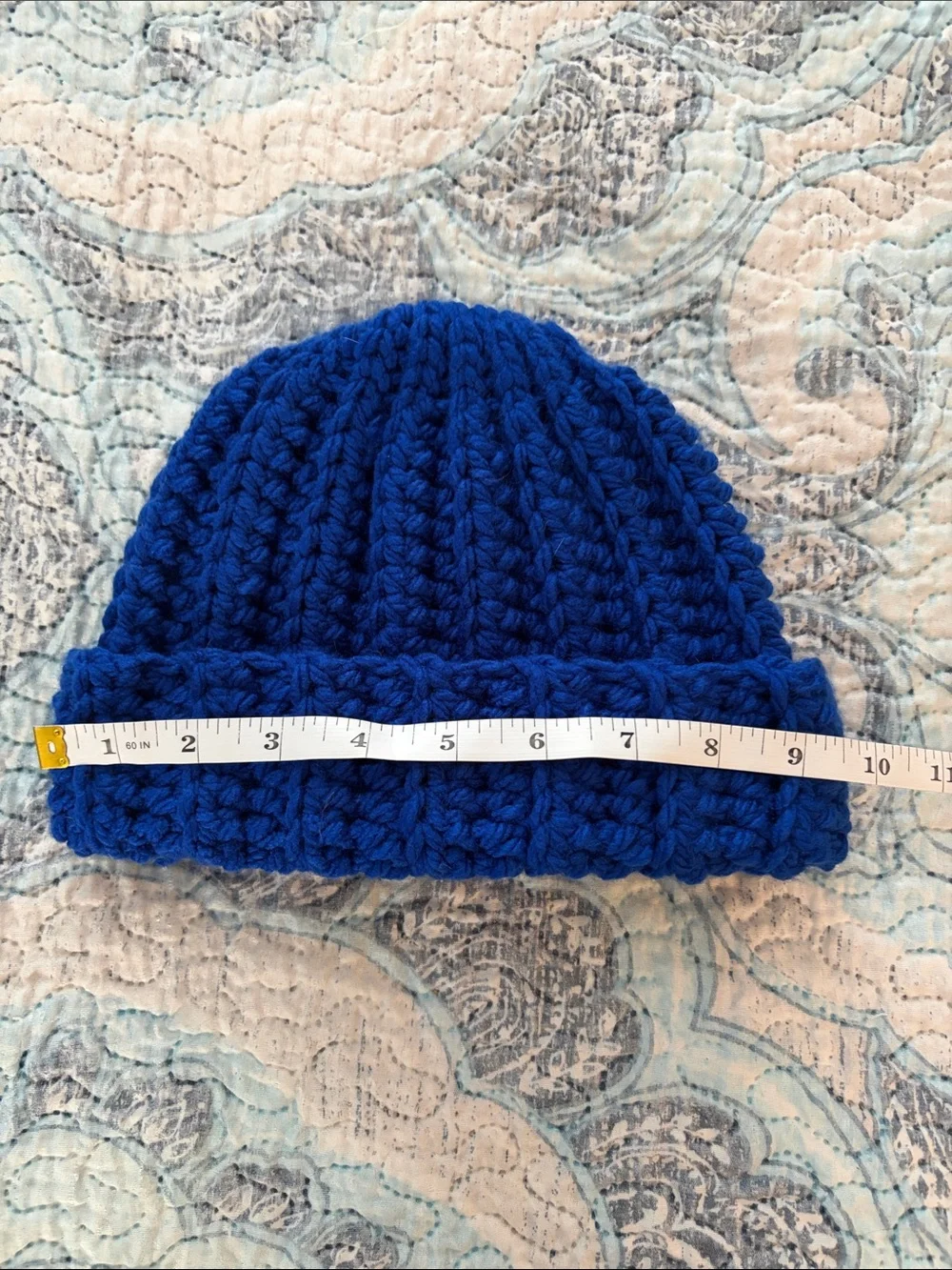 Hand Crafted Kids Knit Beanie - Royal Blue